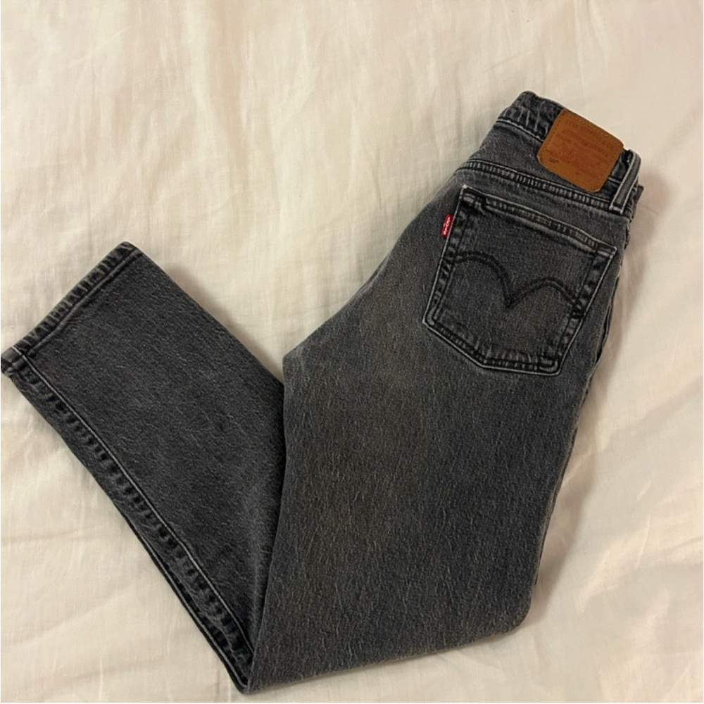 Levis 501 crop black denim jeans 26 x 26